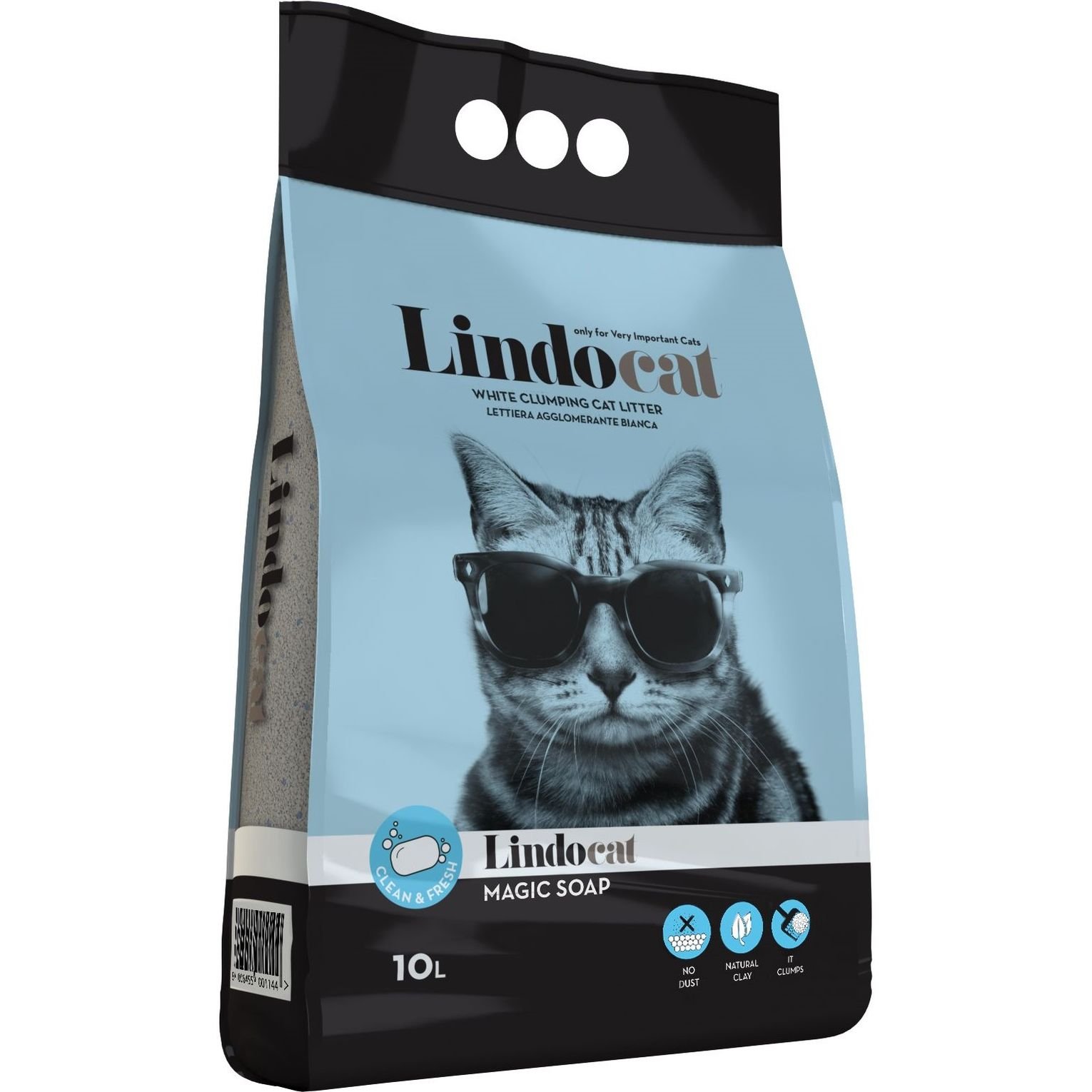 Наполнитель бентонитовый Lindocat Magicsoap с ароматом мыла 10 л (3RGGLC.TS10LCMS) - фото 1