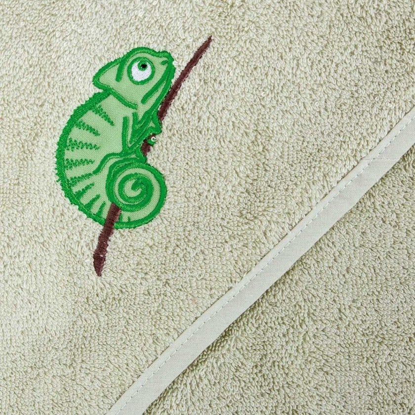Полотенце с уголком Ceba Baby Tencel Line Chameleon, 100х100 см, хаки (8971283) - фото 3