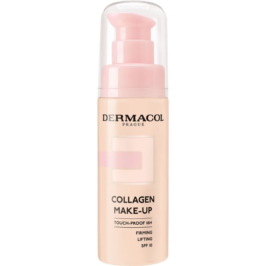 Тональний крем для обличчя Dermacol Collagen Make-up SPF-10 з колагеном, №1 Pale, 20 мл - фото 1