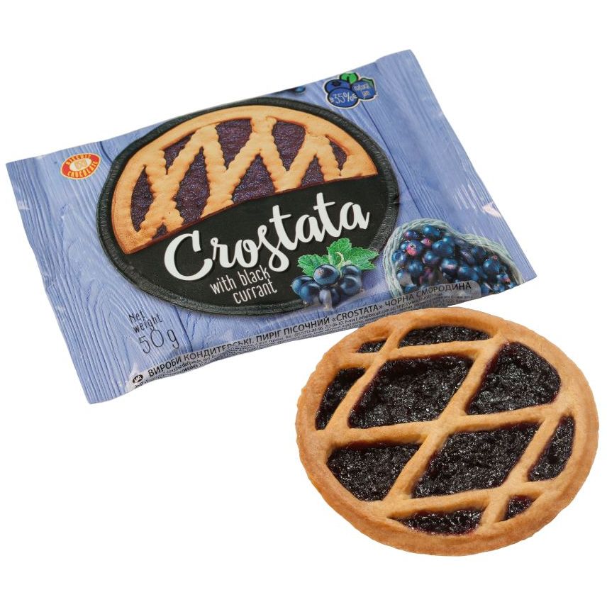 Пиріг пісочний Бісквіт-Шоколад Crostata чорна смородина, 50 г - фото 1