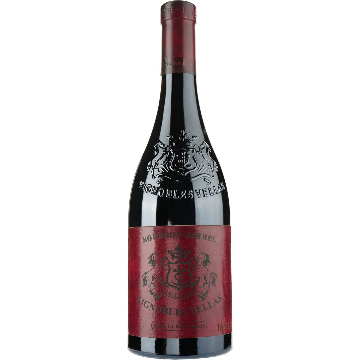 Вино Vignobles Vellas Bourbon Barrel Syrah IGP Pays D'Oc, червоне, сухе, 0,75 л - фото 1