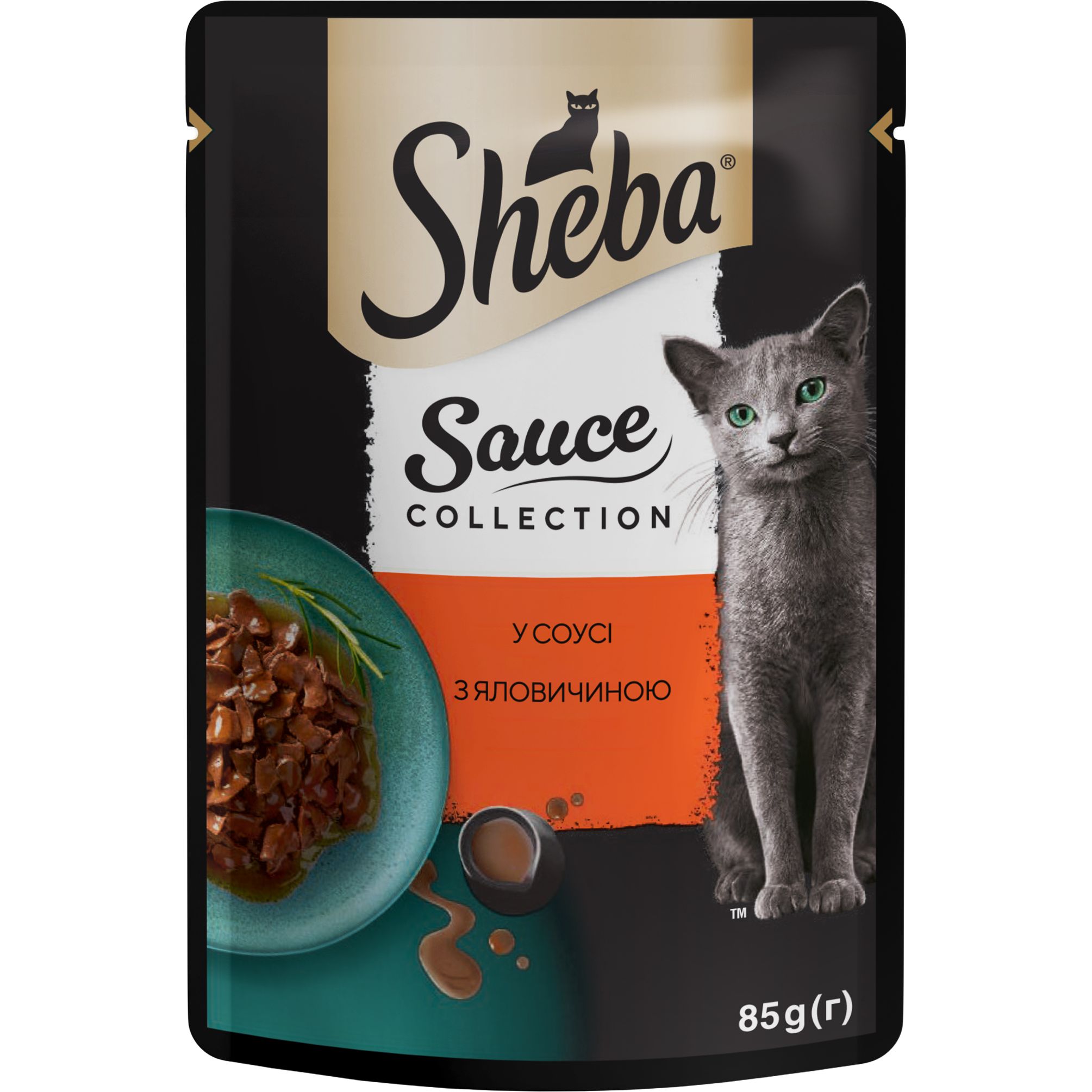 Влажный корм для кошек Sheba Sause Collection Говядина в соусе 85 г - фото 1