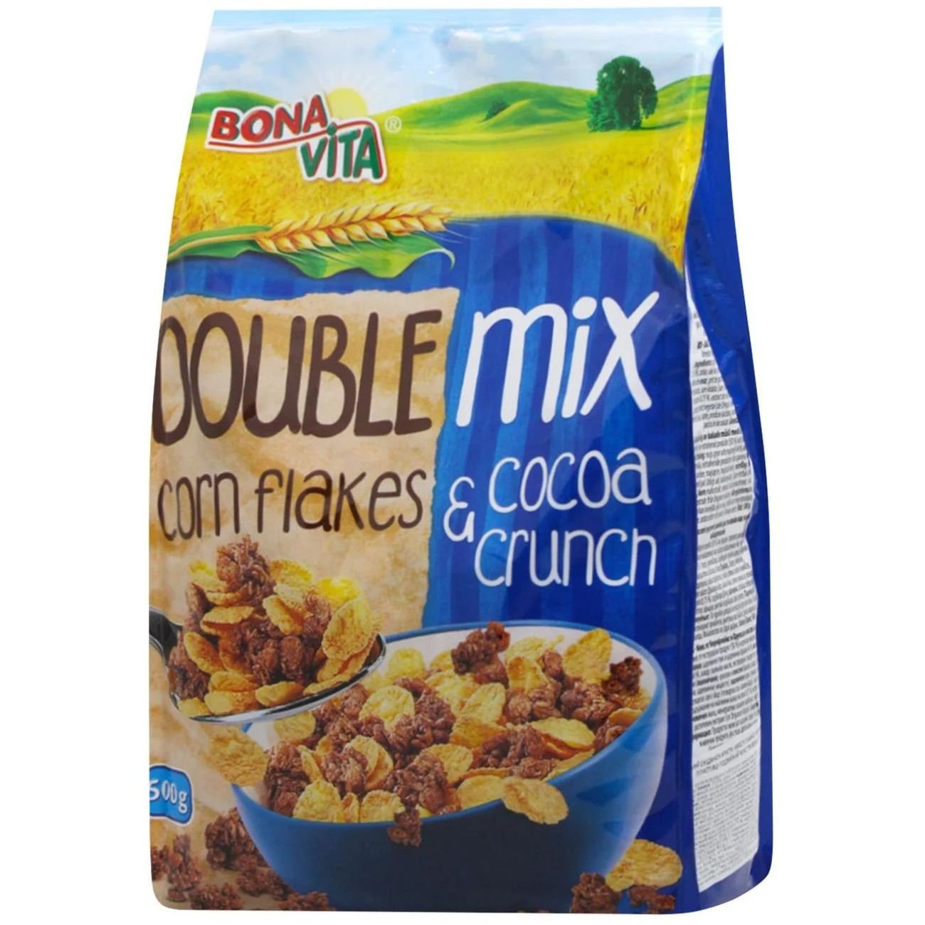 Сухий сніданок Bona Vita Мікс подвійний хрусткі мюслі з какао 500 г - фото 1