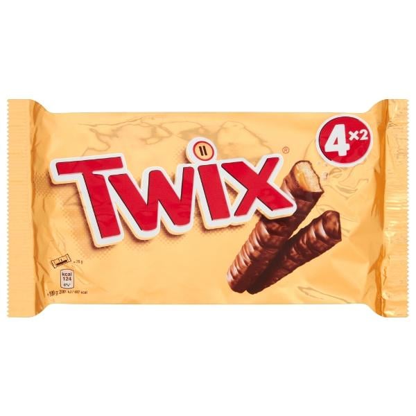 Конфеты Twix печенье/карамель в молочном шоколаде, 200 г (4 упаковки по 50 г) (659847) - фото 1