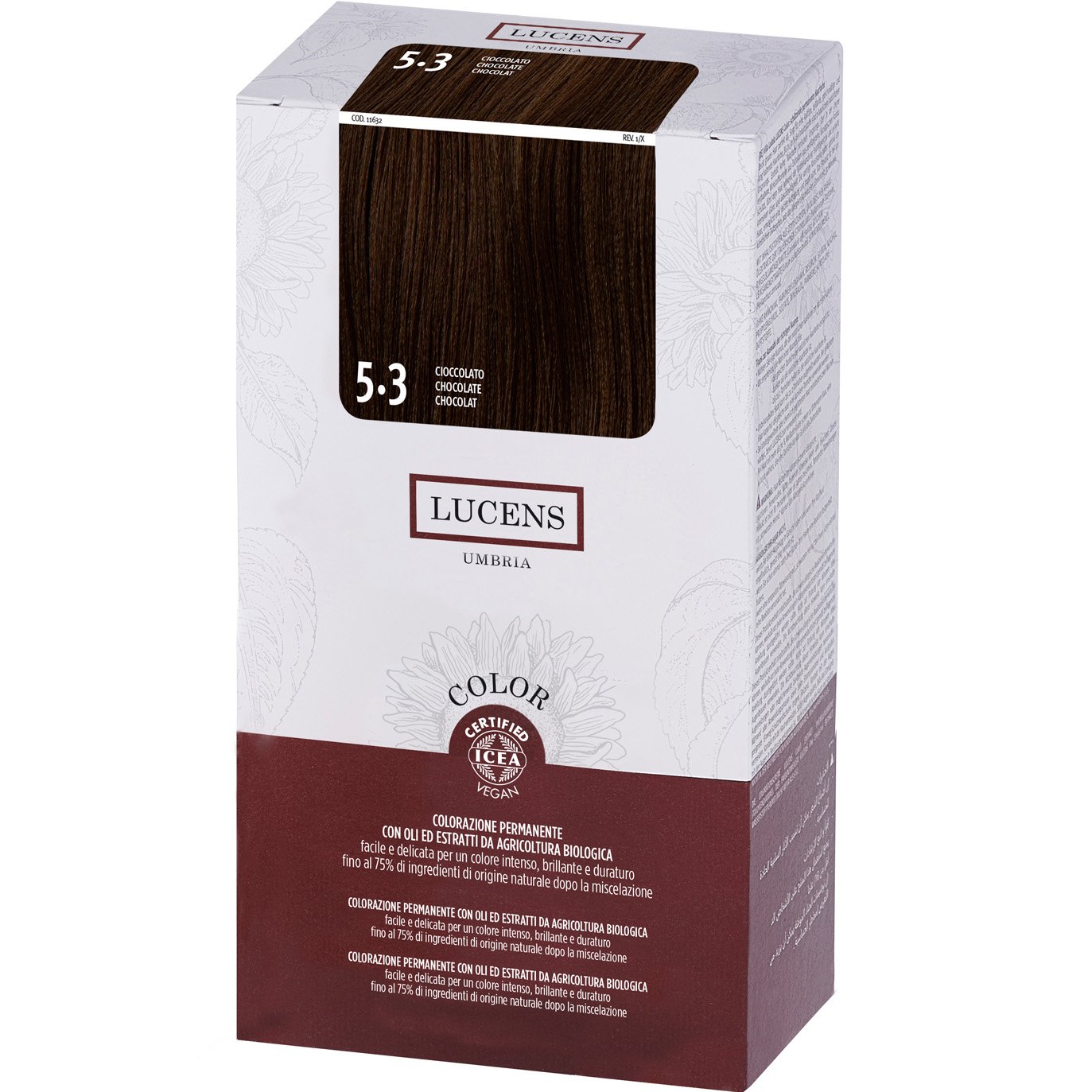 Фарба для волосся Lucens Color, відтінок 5.3 (шоколад), 145 мл (110412) - фото 1