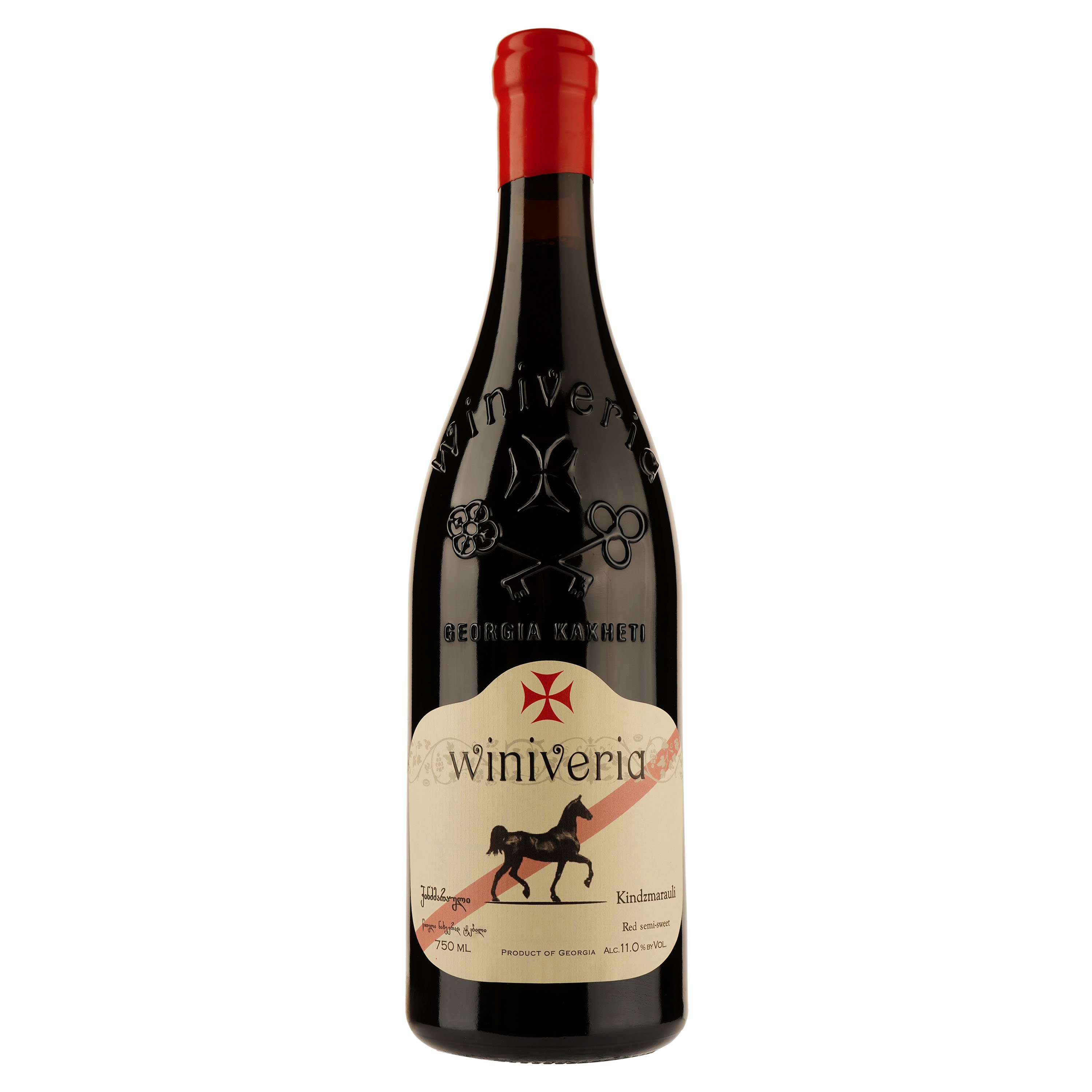 Вино Winiveria Kindzmarauli, красное, полусладкое, 12,5%, 0,75 л (18989) - фото 1