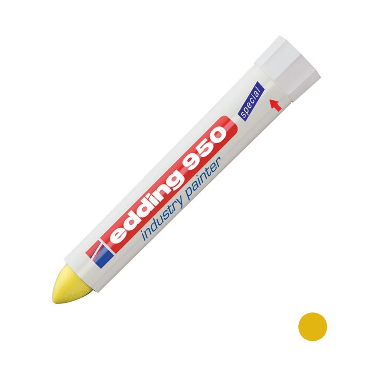 Маркер Edding Industry Paint конусообразный 10 мм желтый (e-950/05) - фото 2
