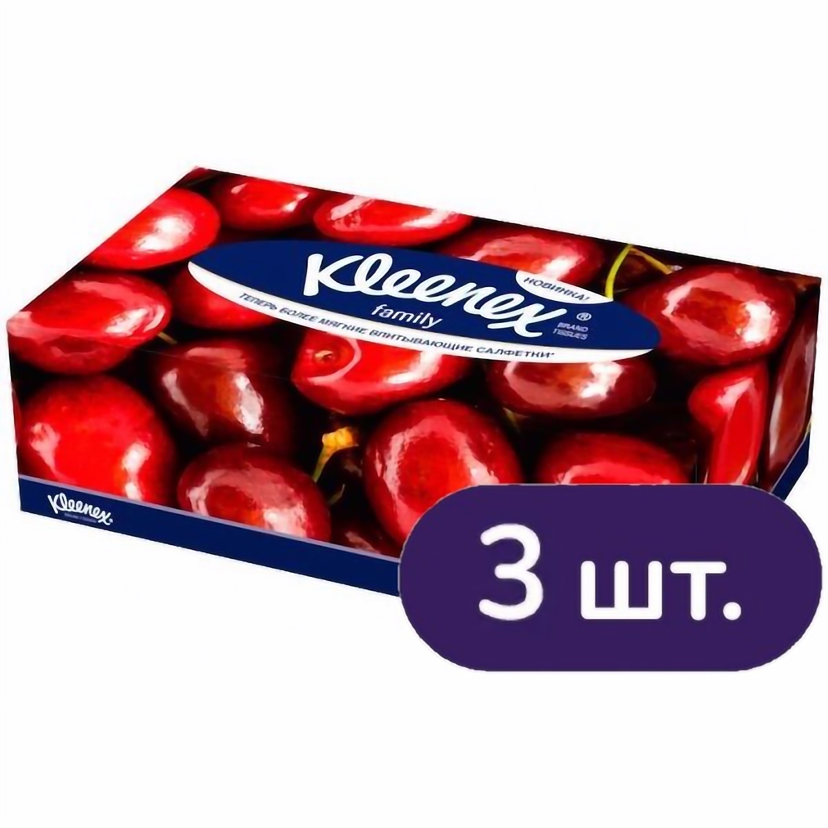 Серветки Kleenex Family в асортименті 150 шт. x 3 шт. - фото 1