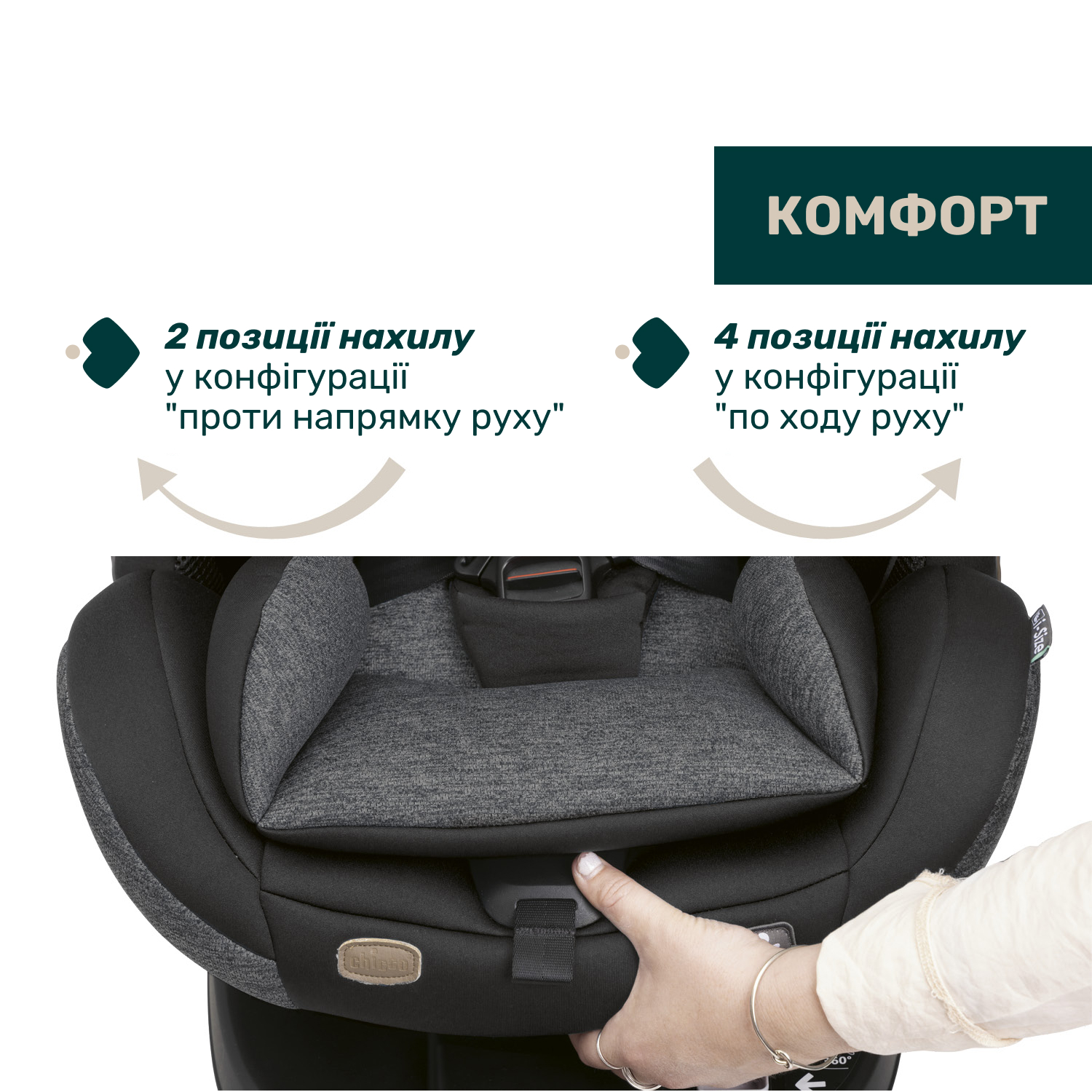 Автокрісло Chicco Seat3Fit Air i-Size чорне з сірим (79879.16) - фото 8