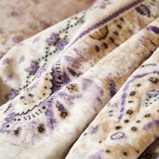 Набор постельное белье с пледом Karaca Home Estella lila, евро, лиловый, 5 предметов (svt-2000022265263) - фото 2