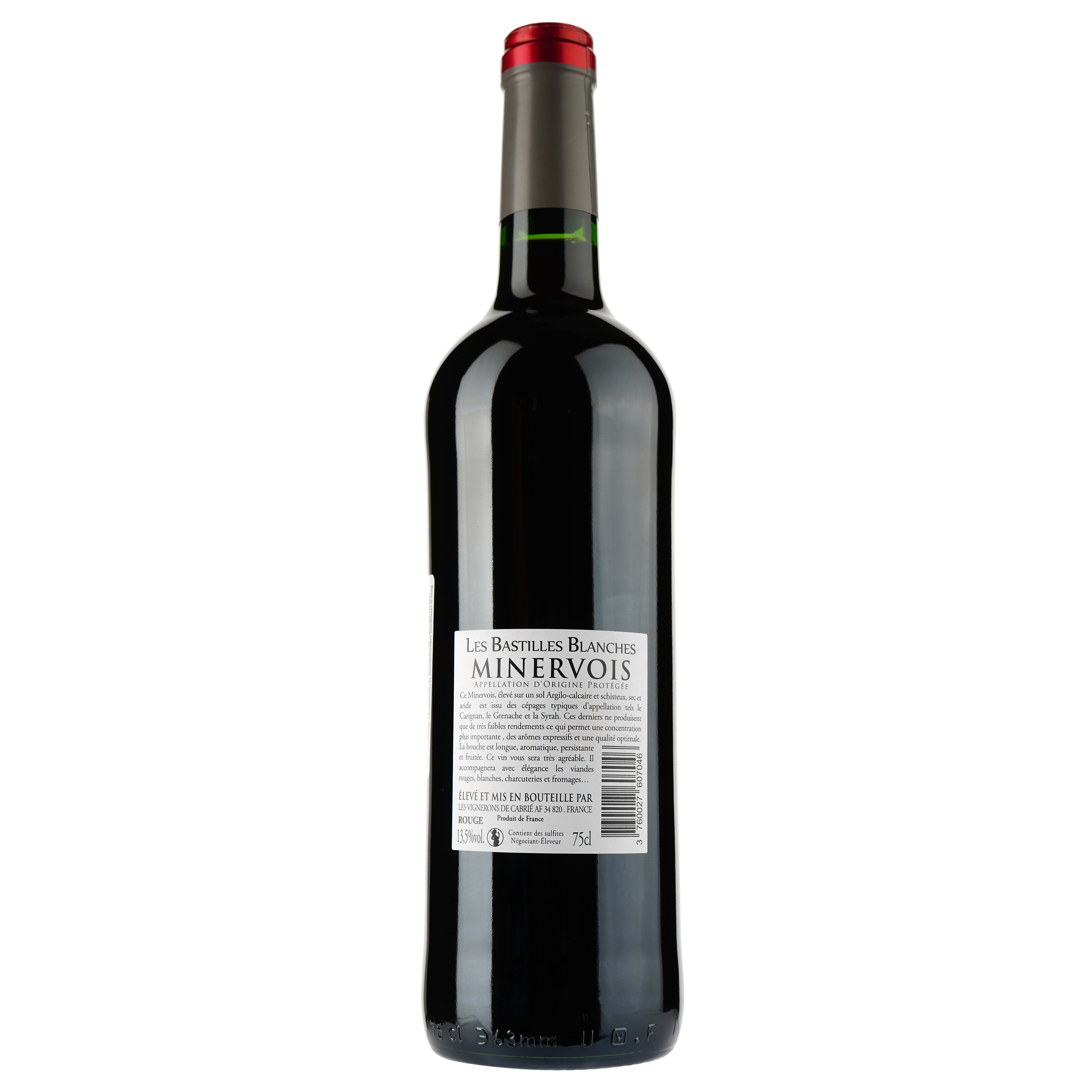 Вино Le Bastilles Blanches Petit Reserve AOP Minervois, красное, сухое, 0,75 л - фото 2