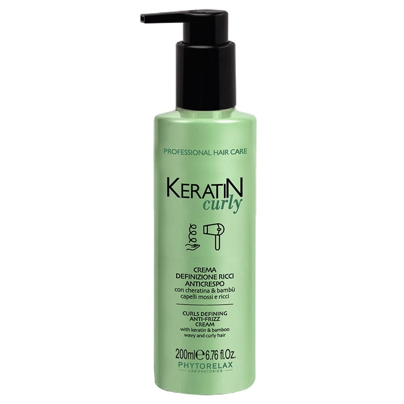 Photos - Cream / Lotion Phytorelax Крем  Keratin Curly Anti-Frizz для кучерявого волосся, 200 мл (6 