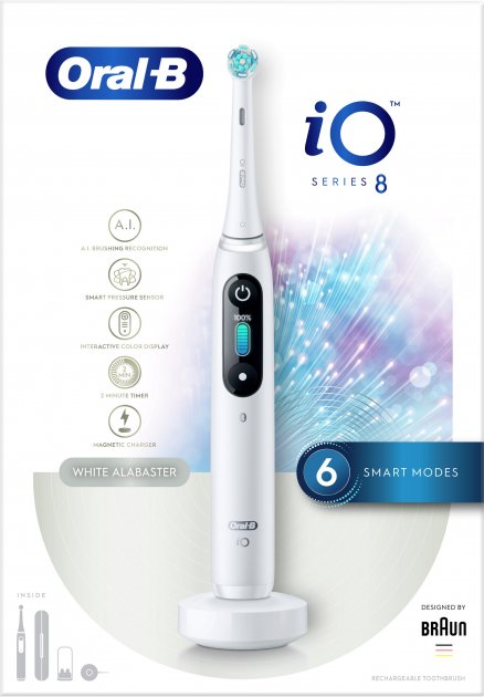 Електрична зубна щітка Oral-B iO Series 8 iOM8.1A1.1BD 3758 White alabaster - фото 3