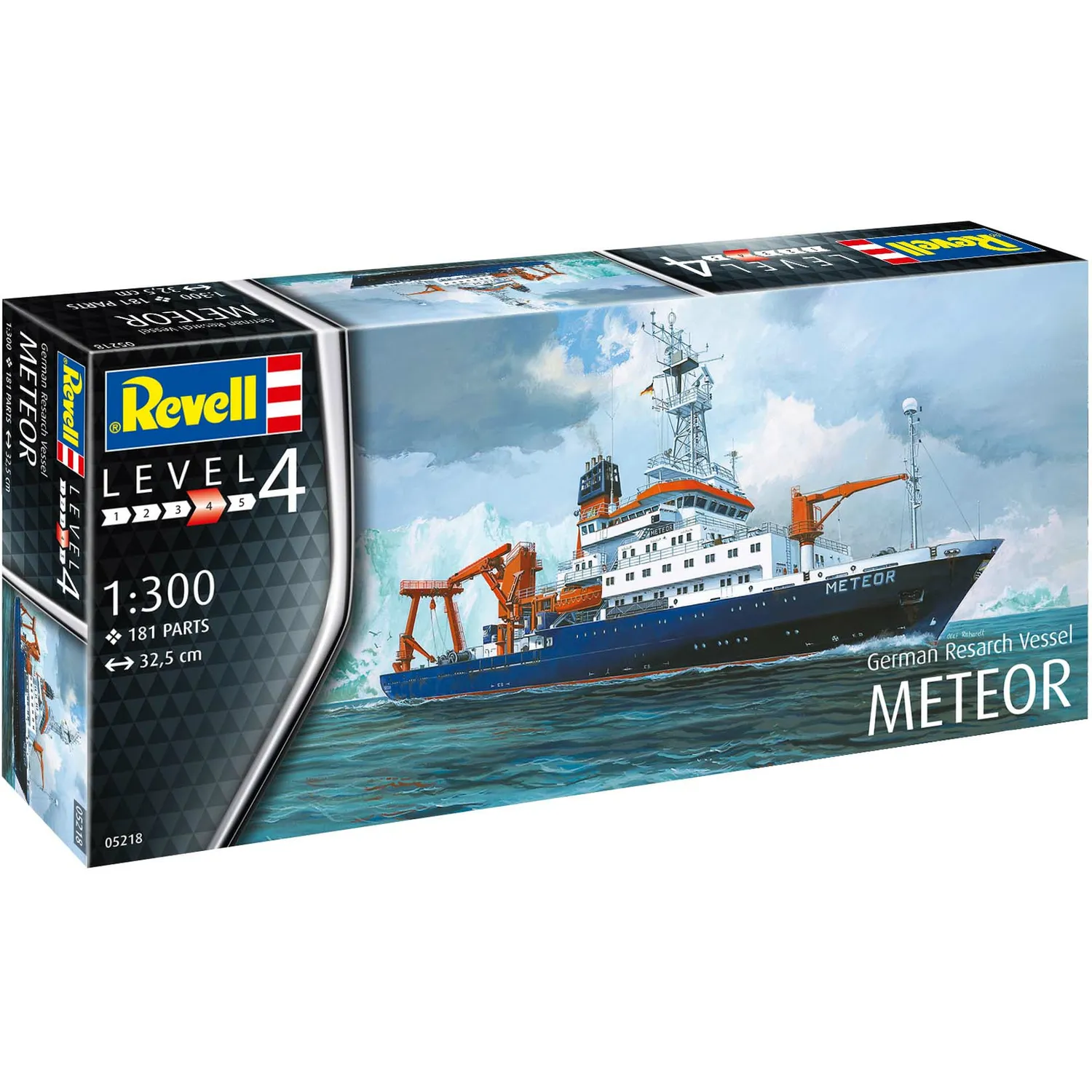 Сборная модель Revell Немецкий исследовательский корабль Метеор уровень 4, масштаб 1:300, 181 деталь (RVL-05218) - фото 2