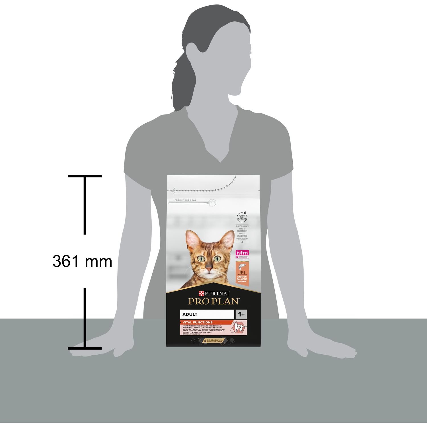 Сухой корм для взрослых кошек Purina Pro Plan Original, с лососем, 1,5 кг (12369715) - фото 4