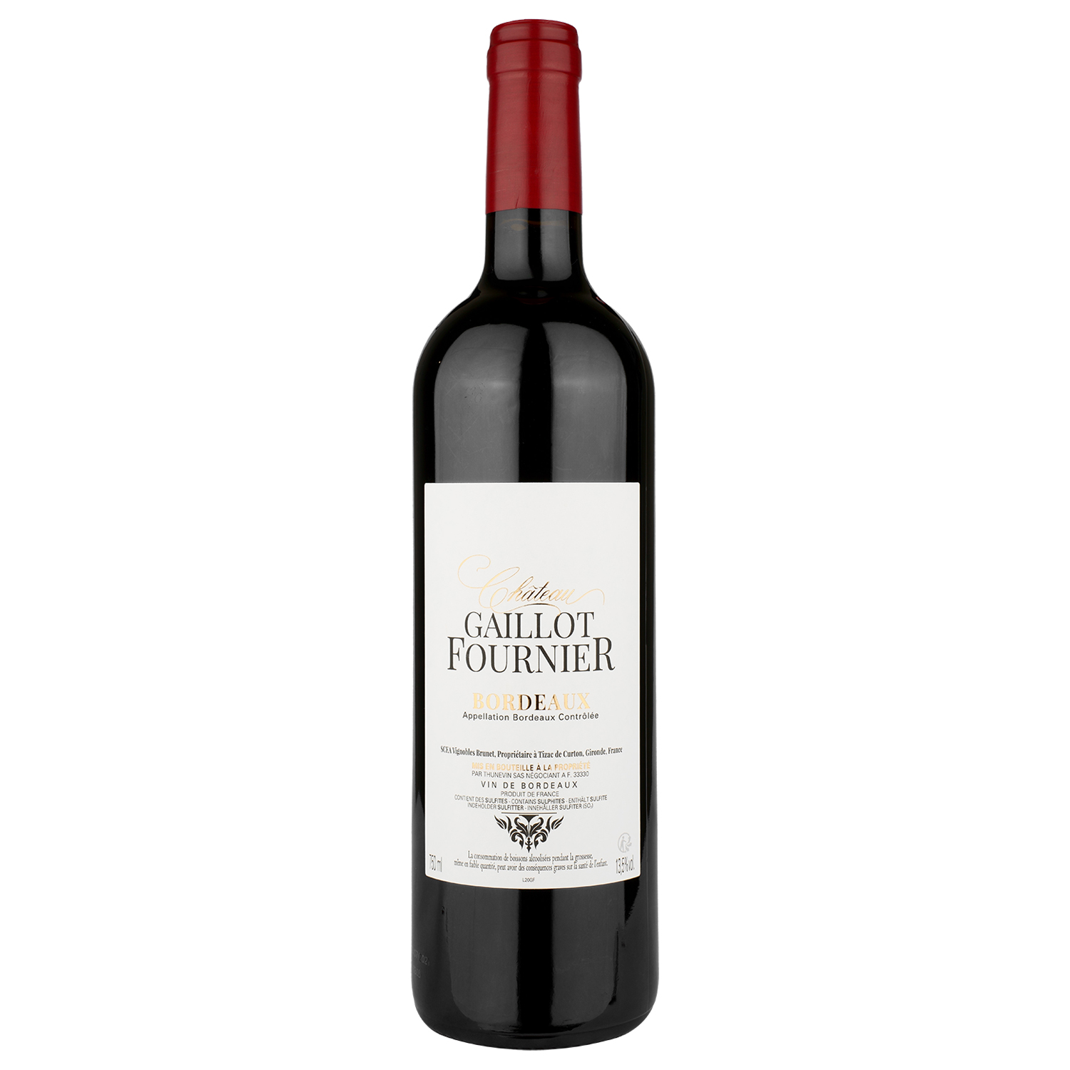 Вино Chateau Gaillot Fournier красное сухое 0,75 л (R1739) - фото 1