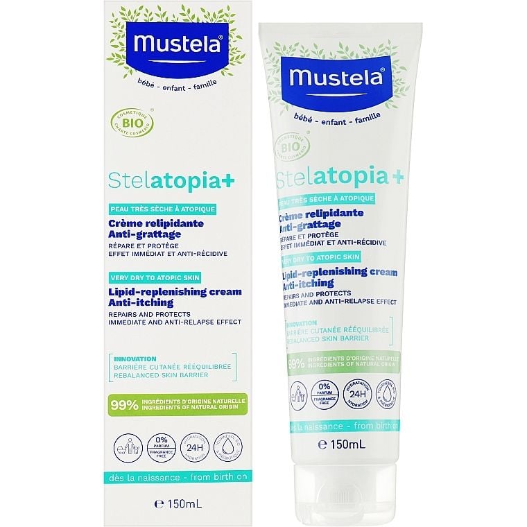 Крем проти свербіння Mustela Stelatopia+ Lipid-replenishing cream Anti-itching 150 мл - фото 1