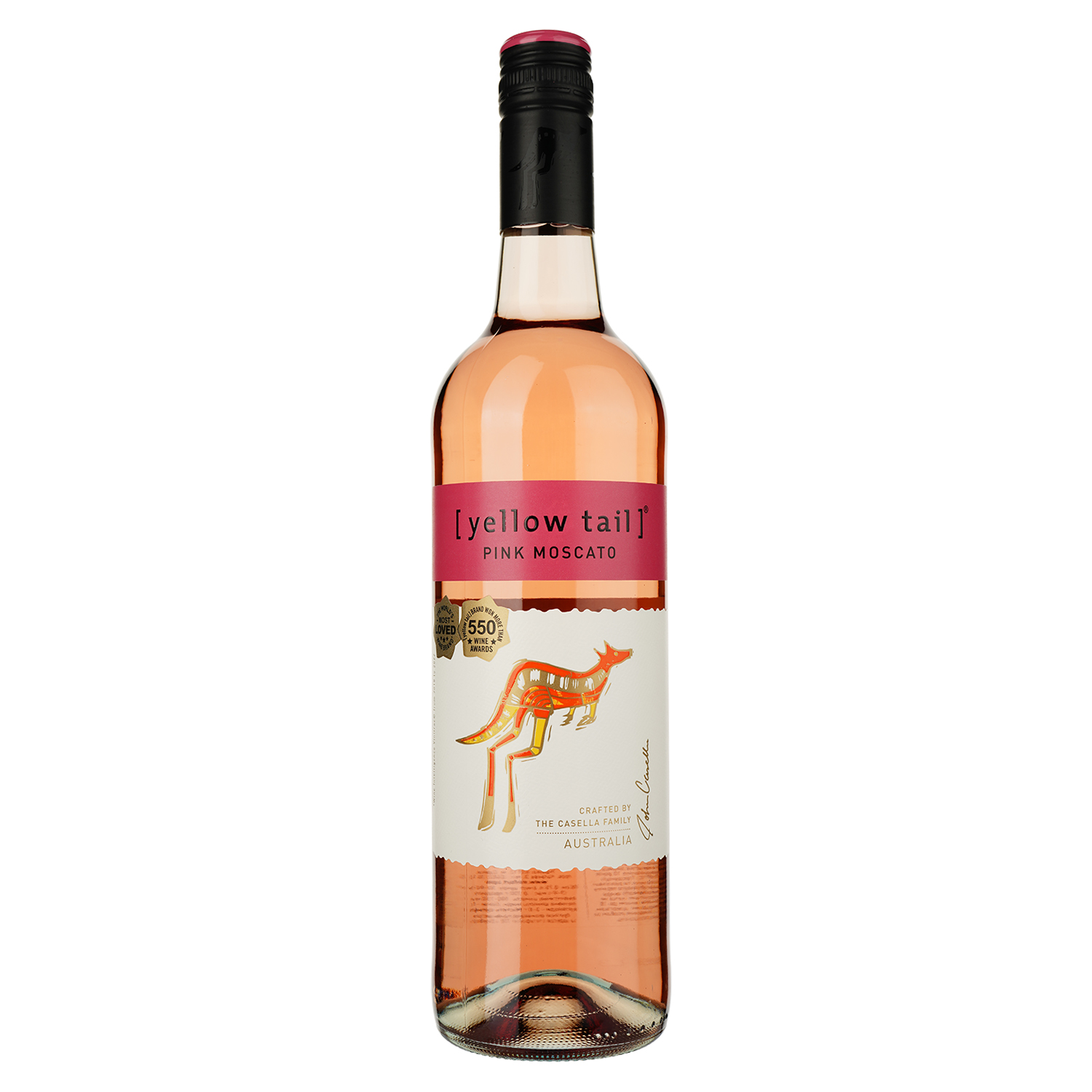 Вино Yellow Tail Pink Moscato, рожеве, напівсолодке, 7,5%, 0,75 л (718851) - фото 1