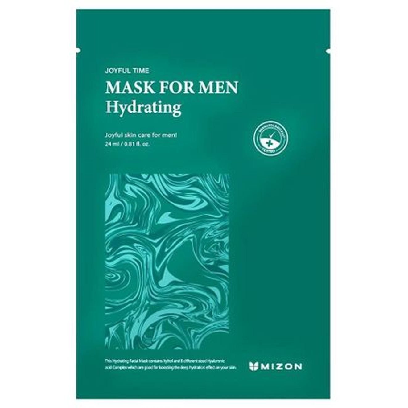 Тканевая маска для мужчин Mizon Joyful Time Mask For Men Hydrating, 24 мл - фото 1