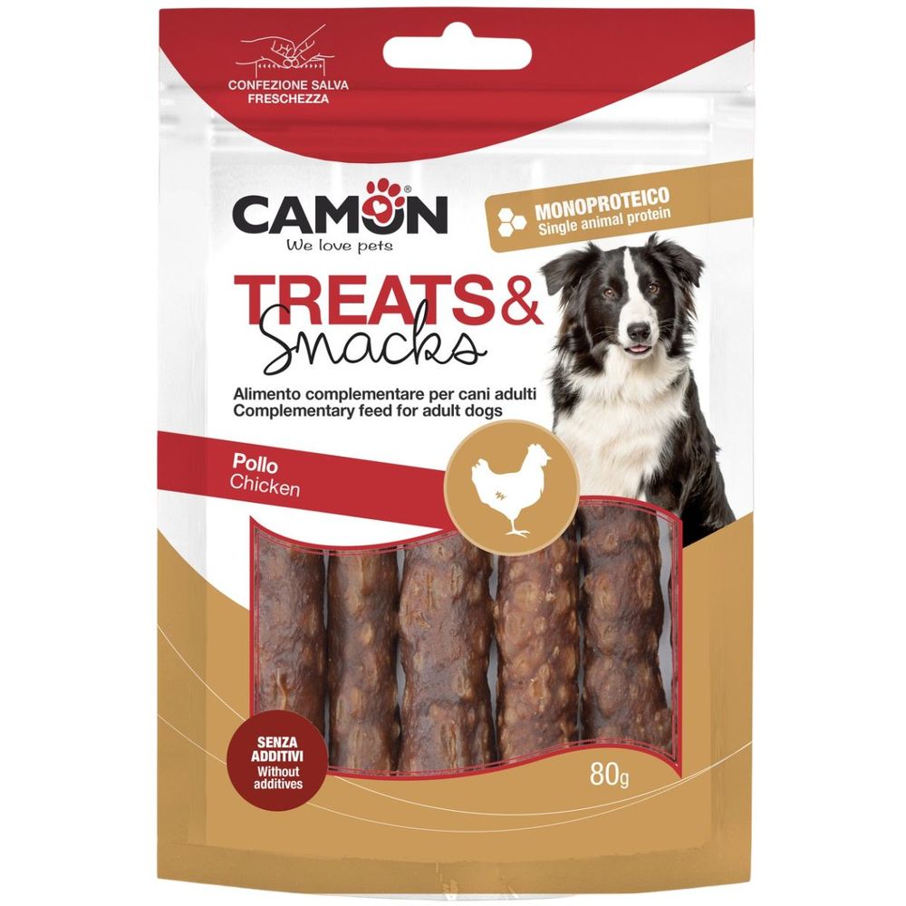 Лакомство для собак Camon Treats & Snacks Воздушные куриные палочки 80 г - фото 1