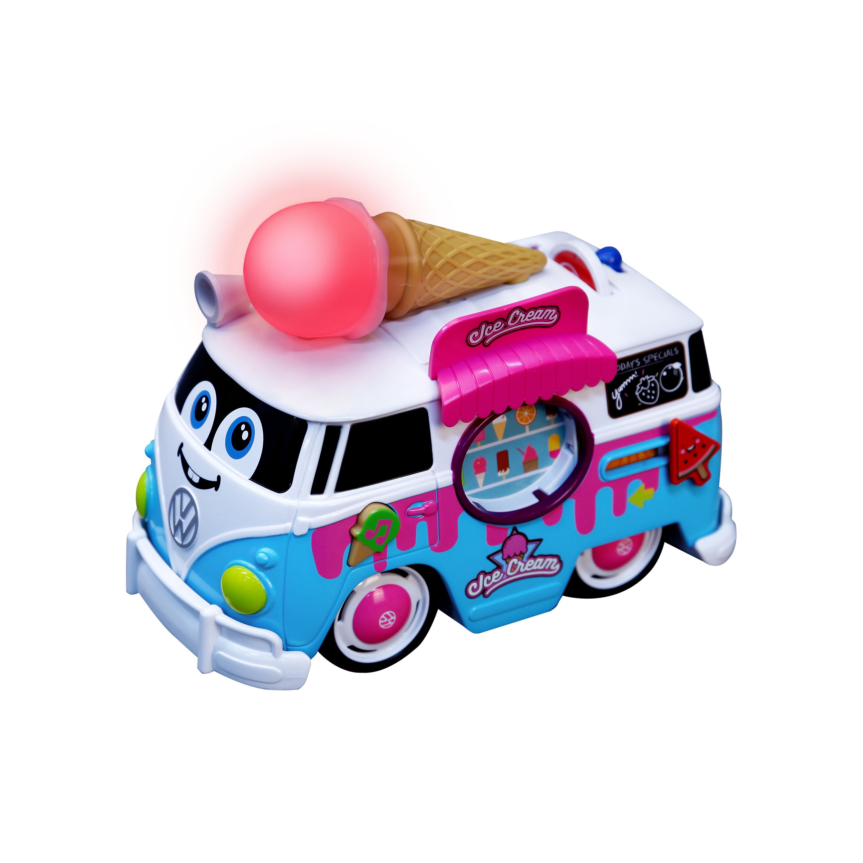 Автомодель Bb Junior Magic Ice Cream Bus VW Samba Bus зі світловими та звуковими ефектами (16-88610) - фото 3