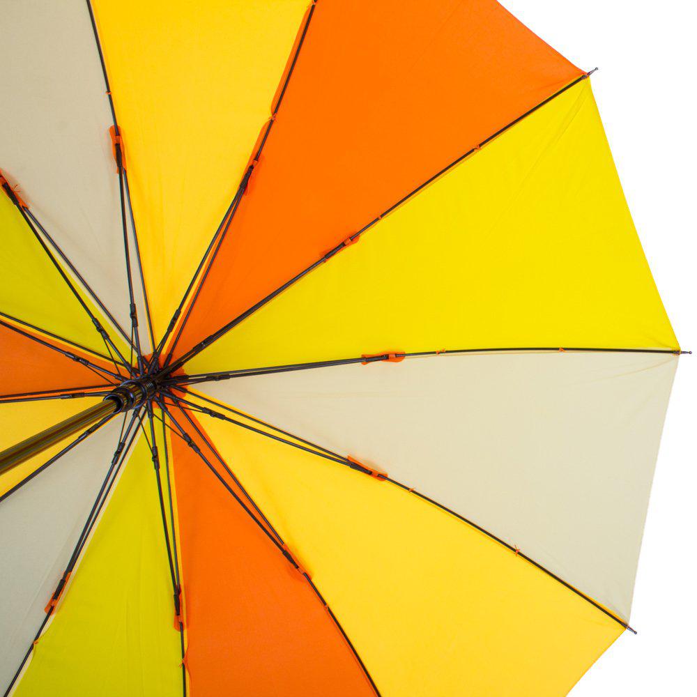 Жіноча парасолька-палиця напівавтомат Fare 110 см жовта - фото 3
