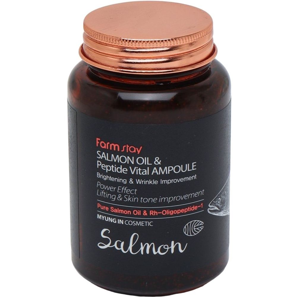 Сыворотка для лица FarmStay Salmon Oil & Peptide Vital Ampoule 250 мл - фото 2