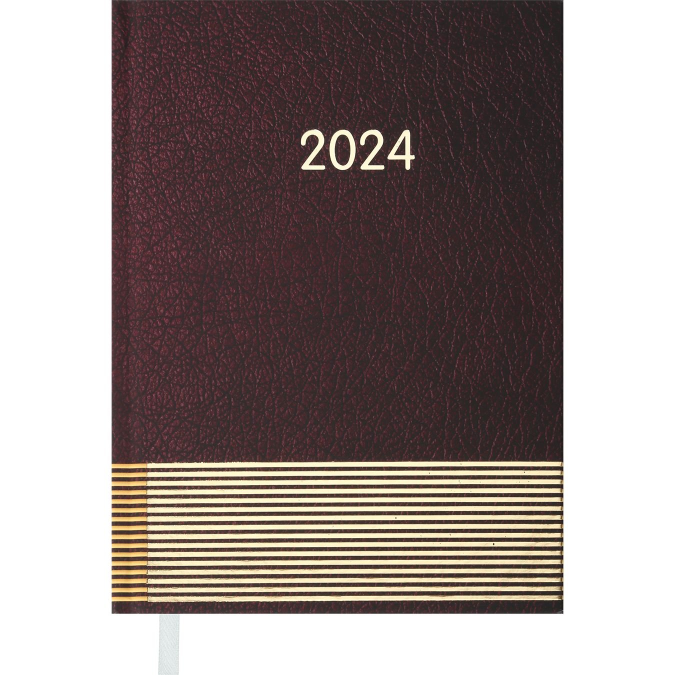Ежедневник датированный Buromax Parallel 2024 A5 бордовый (BM.2107-13) - фото 1