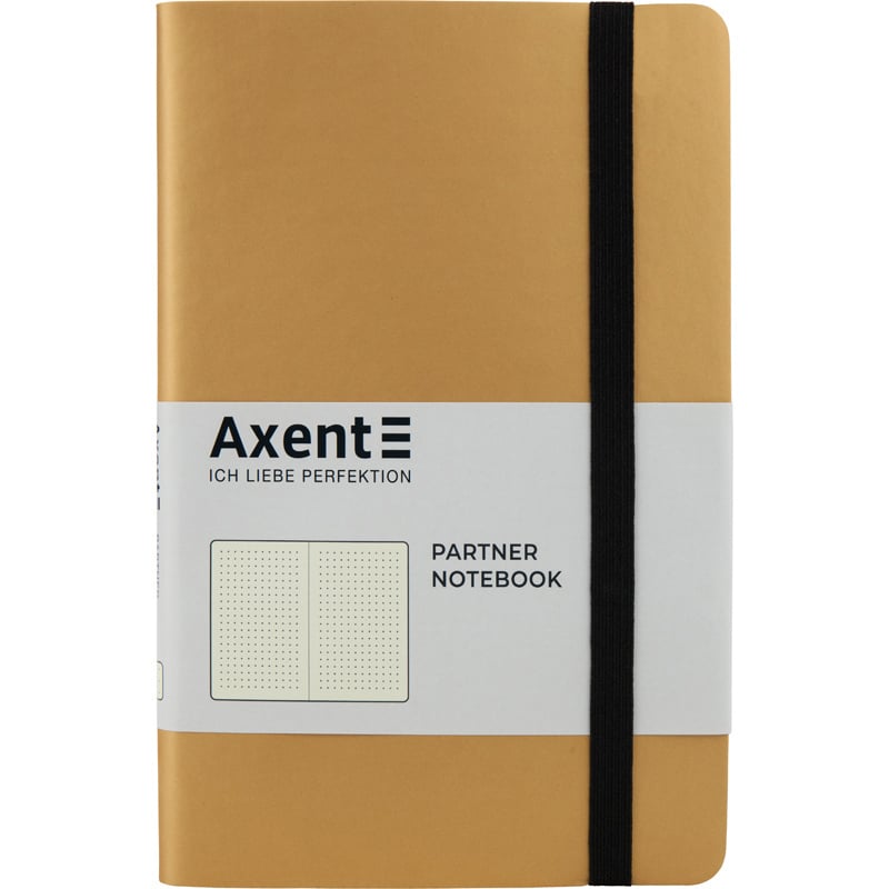 Книга записная Axent Partner Soft A5- в точку 96 листов золотистая (8312-35-A) - фото 1