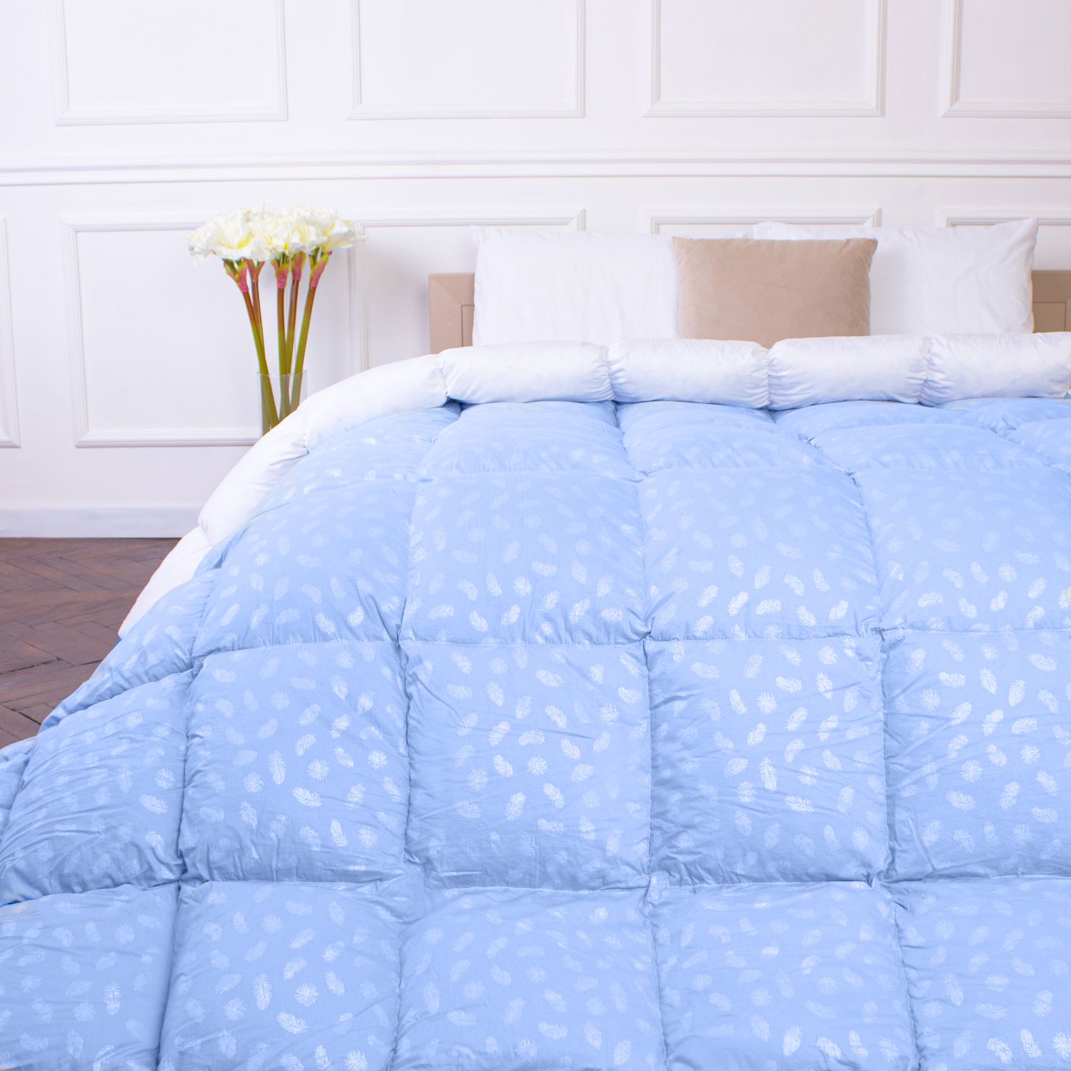 Одеяло пуховое MirSon Karmen №1843 Bio-Blue, 50% пух, 110x140 см, голубое (2200003013368) - фото 4