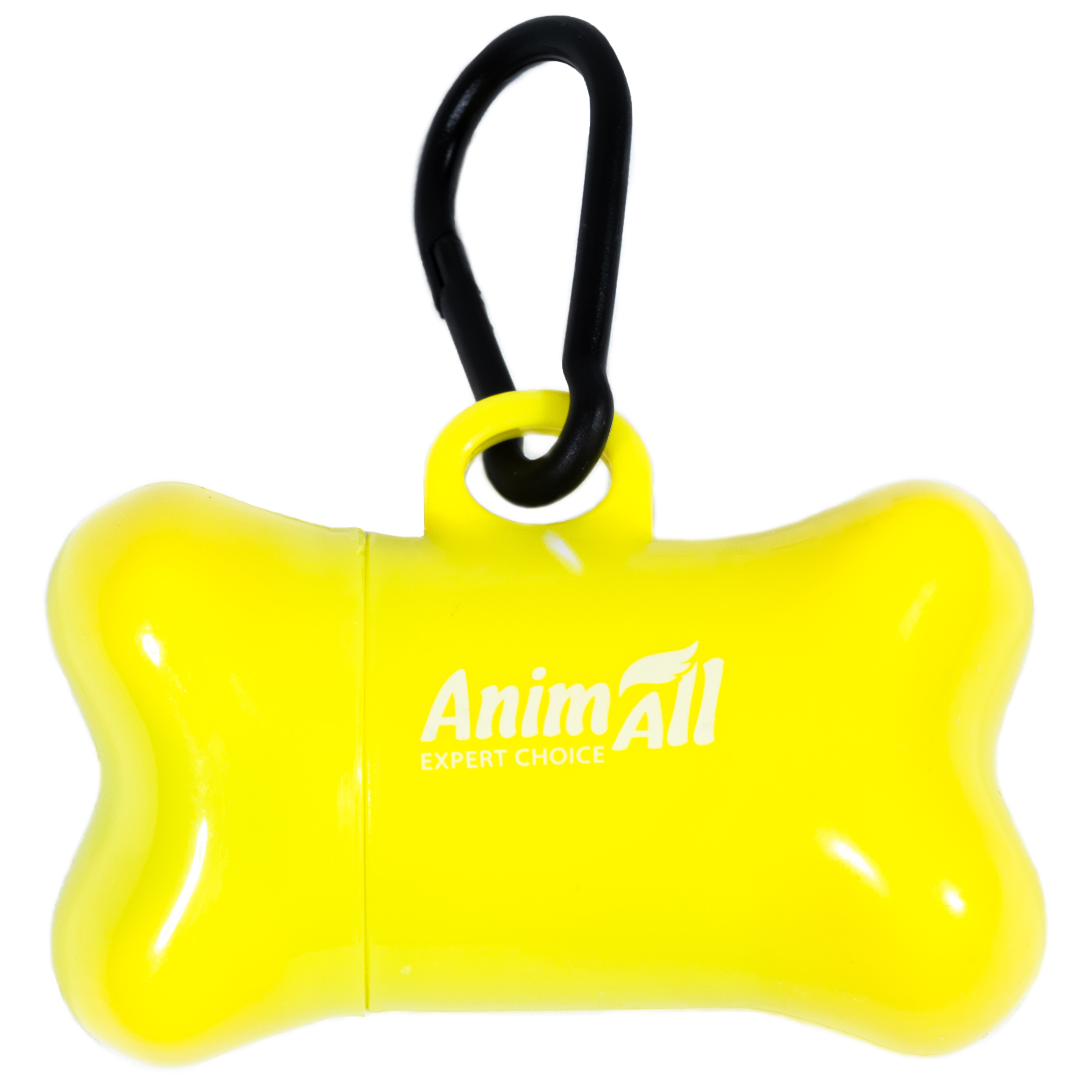 Диспенсер AnimAll зі змінними пакетами 1 рулон 15 шт. жовтий - фото 1