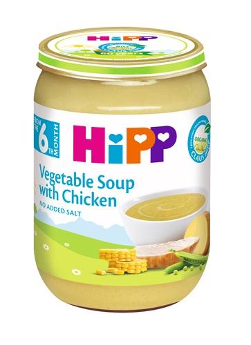 Органічний овочевий суп з курчам HiPP, 190 г - фото 1