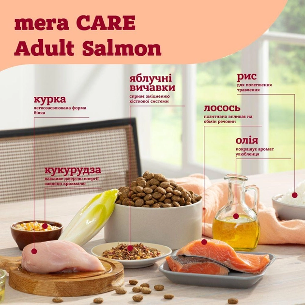 Сухой корм для собак Mera Care Adult Salmon с лососем 10 кг - фото 4