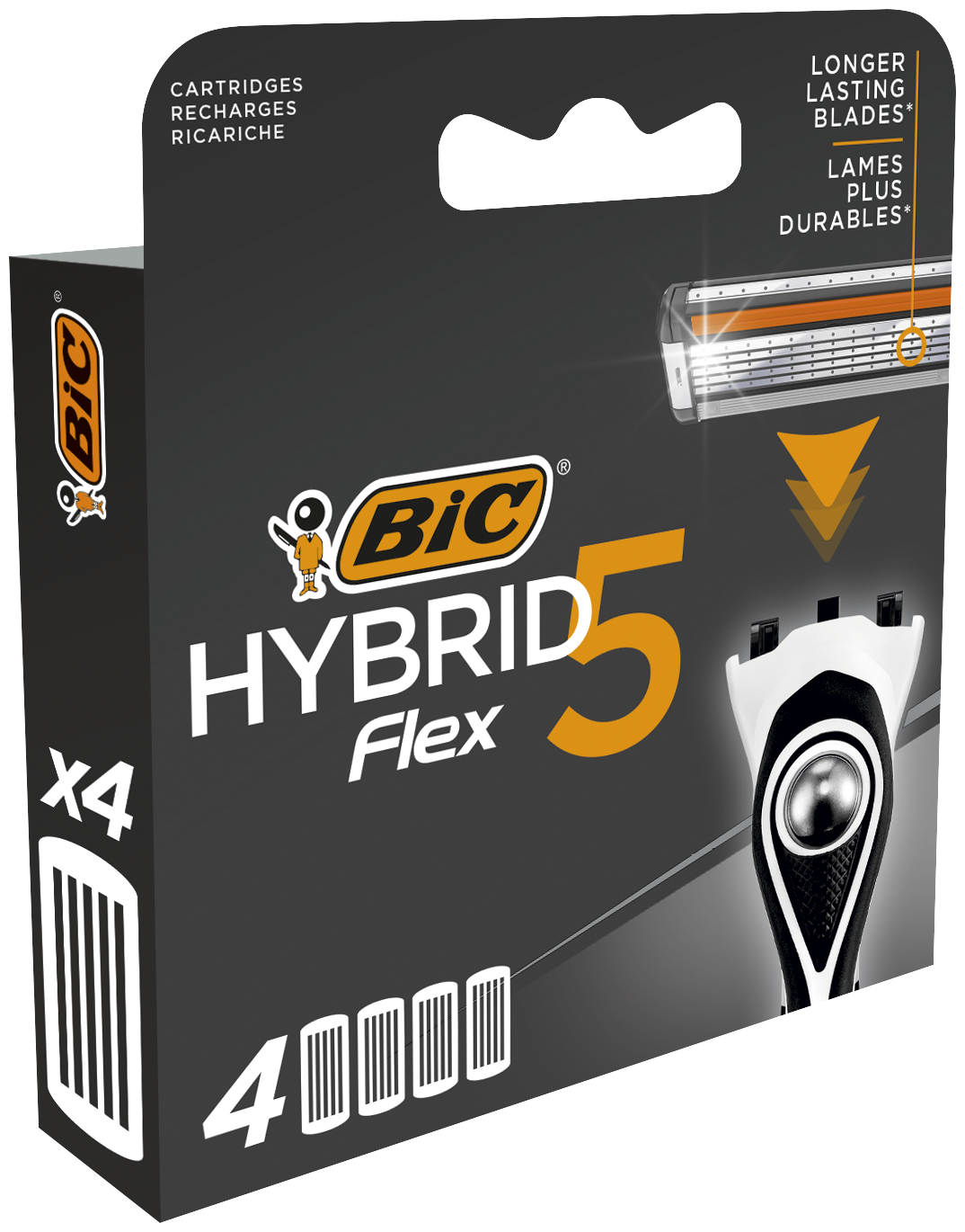 Сменные картриджи для бритья BIC Hybrid 5 Flex, 4 шт. - фото 2