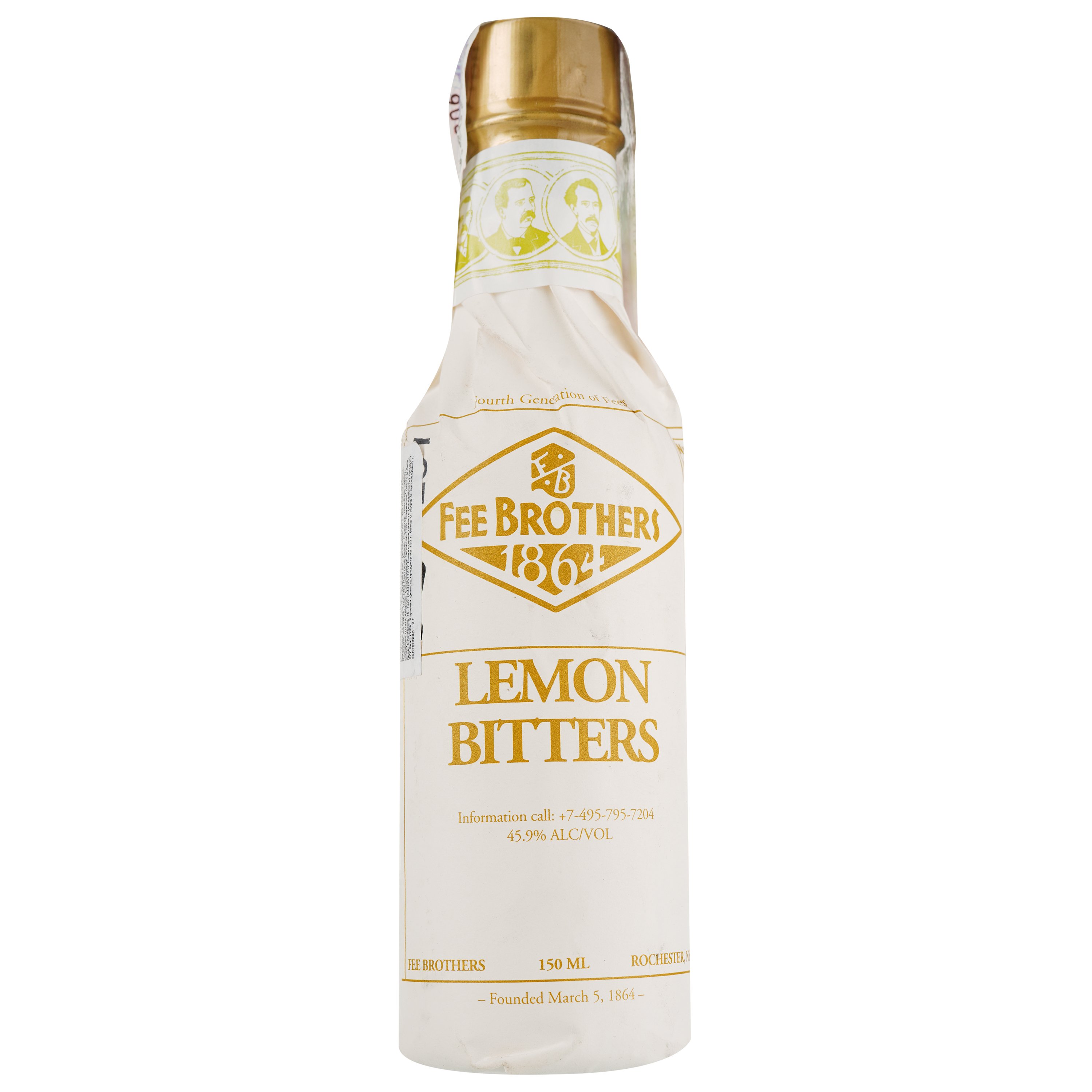 Біттер Fee Brothers Lemon, 45,9%, 0,15 л - фото 2