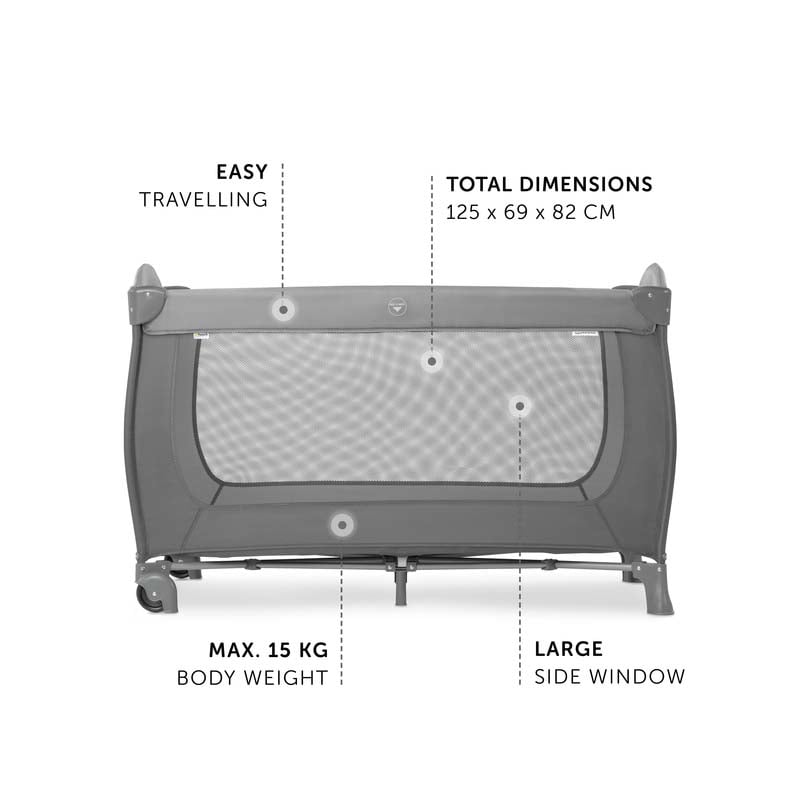 Дитячий манеж Hauck Sleep N Play Go Plus Grey, сірий (60081-8) - фото 2