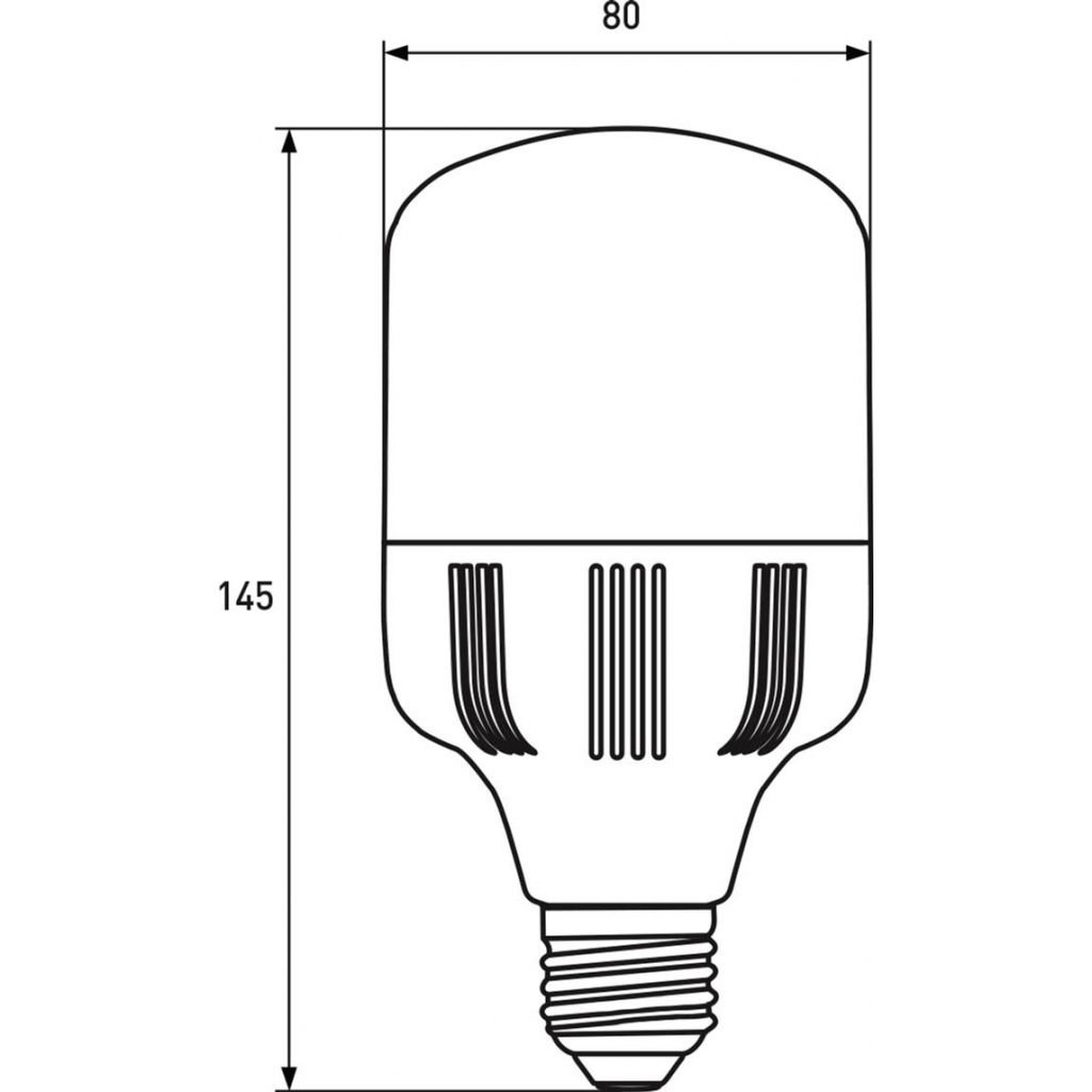 Світлодіодна лампа Euroelectric LED Надпотужна Plastic, 20W, E27, 4000K (50) (LED-HP-20274(P)) - фото 3