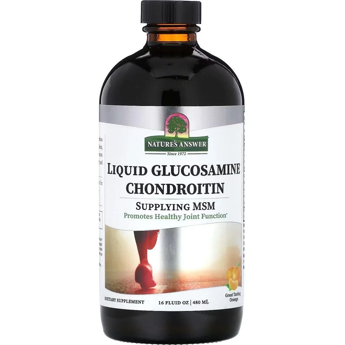 Глюкозамин-хондроитин Nature's Answer Liquid Glucosamine Chondroitin апельсиновый вкус 480 мл - фото 1