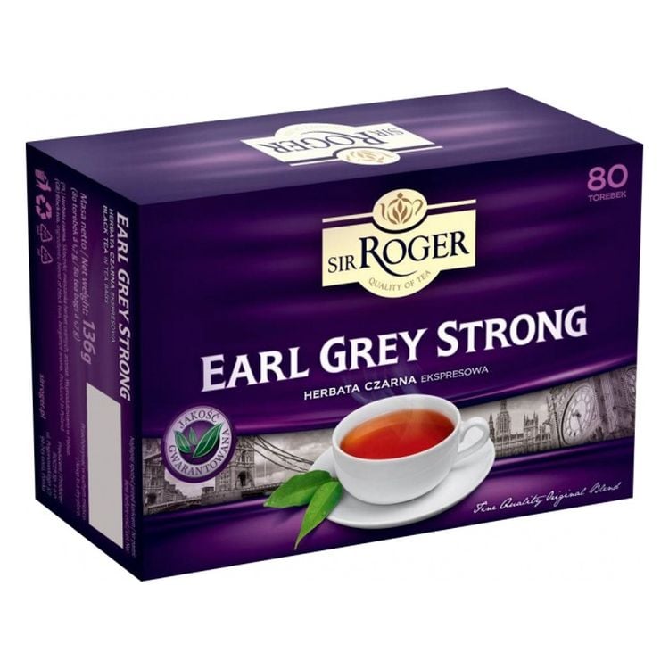 Чай чорний Sir Roger Earl Grey Strong, 80 пакетиків (895579) - фото 1