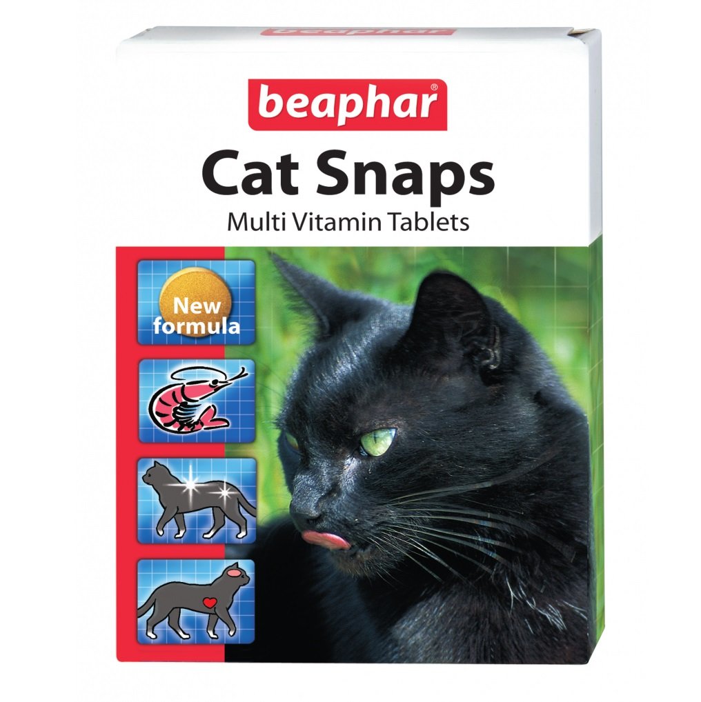 Витаминизированное лакомство Beaphar Cat Snaps с креветками, таурином и биотином, 75 т - фото 1