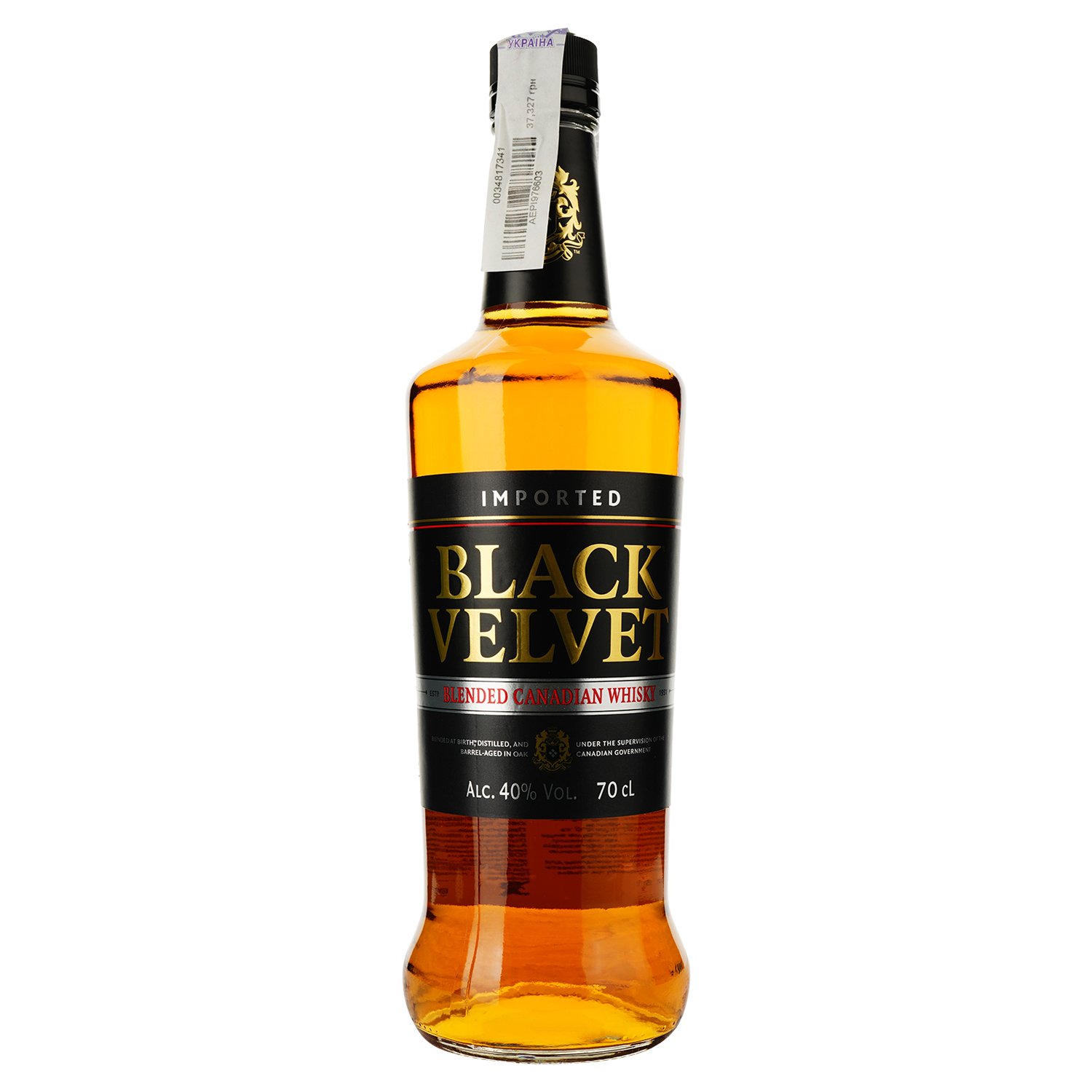Виски Black Velvet Blended Canadian Whisky 40% 0.7 л в подарочной упаковке - фото 2