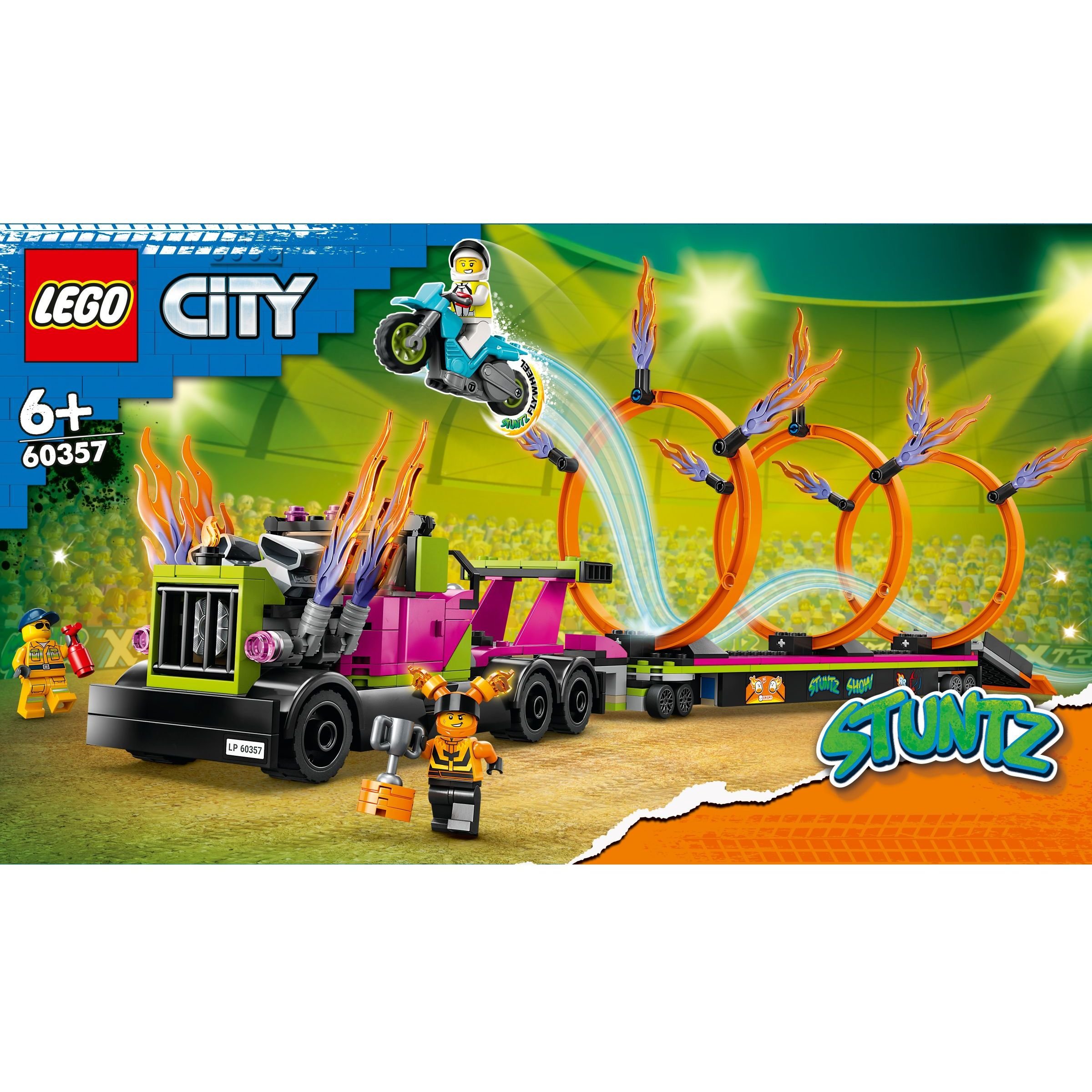 Конструктор LEGO City Задания с каскадерским грузовиком и огненным кругом, 479 деталей (60357) - фото 2