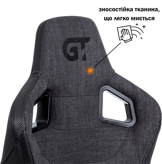 Геймерське крісло GT Racer чорне з темно-сірим (X-8005 Dark Gray/Black) - фото 7