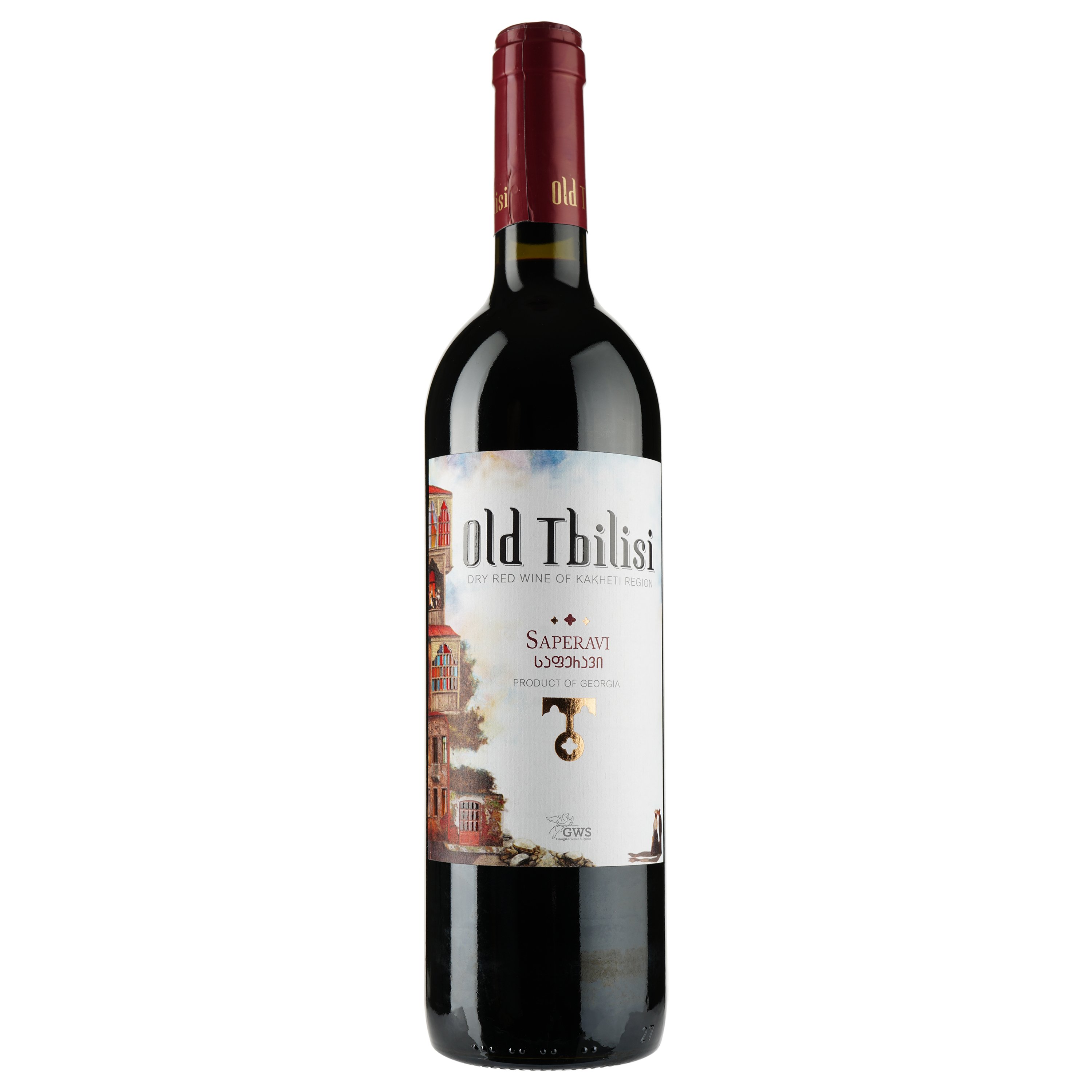 Вино Old Tbilisi Саперави, красное, сухое, 11-14,5%, 0,75 л - фото 1