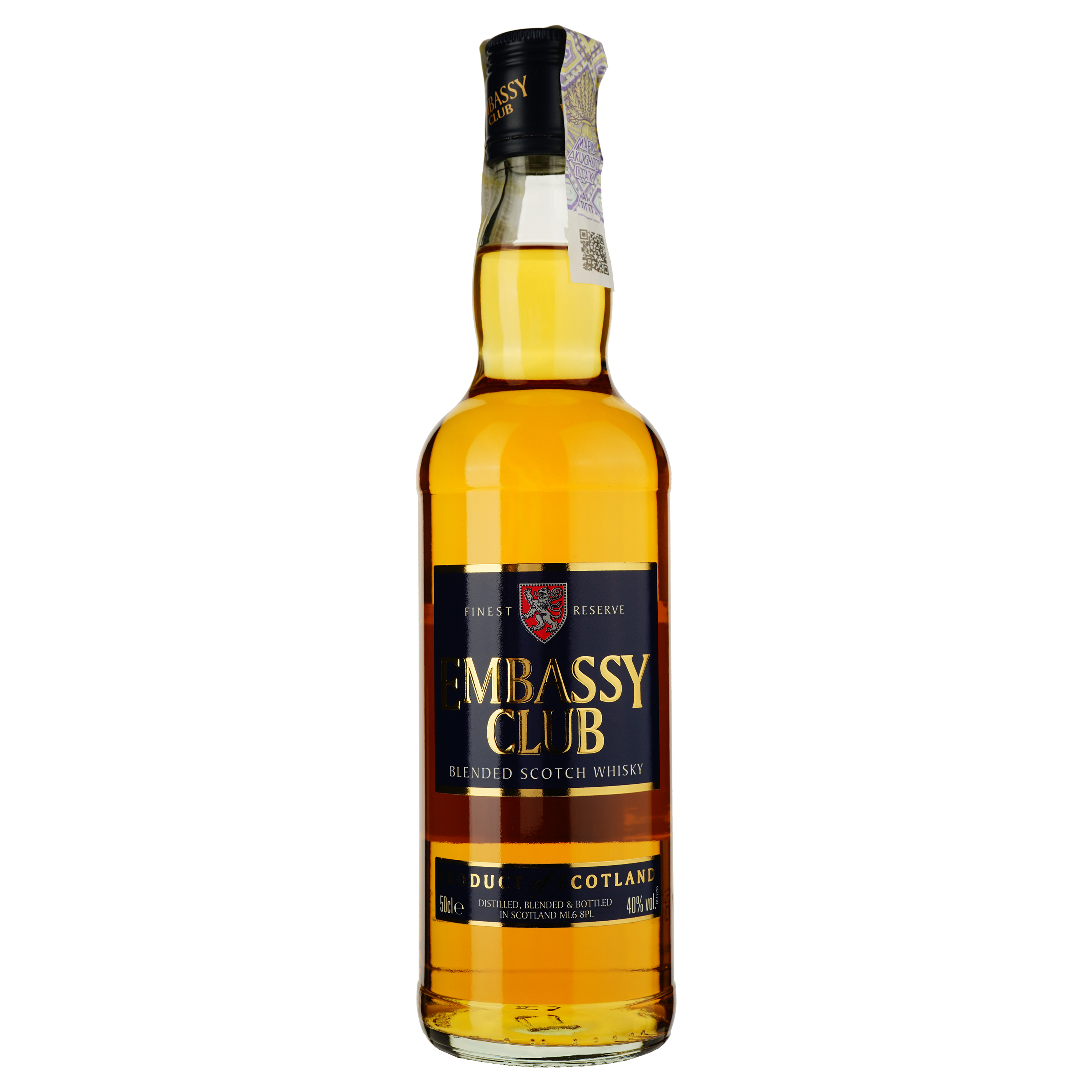Виски Embassy Club 3 yo Blended Scotch Whisky, 40%, 0,5 л - фото 1