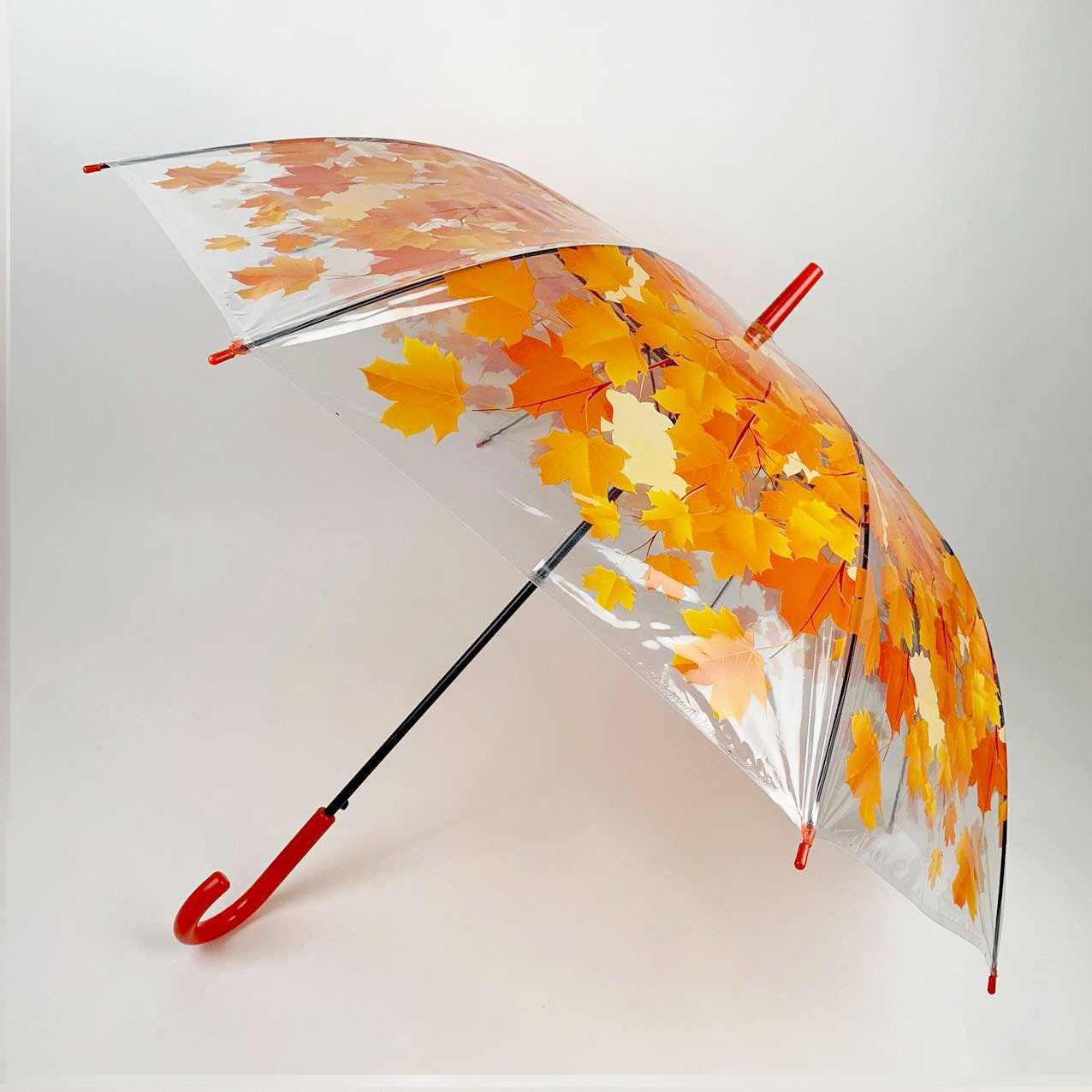 Женский складной зонтик полуавтомат Swifts 97 см прозрачный - фото 3