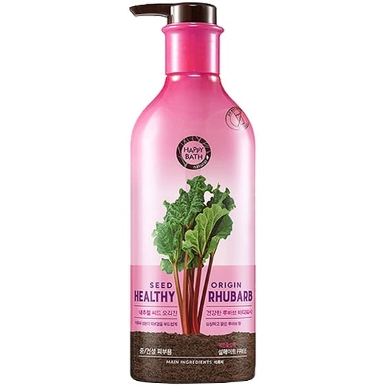 Увлажняющий гель для душа Happy Bath Seed origin healthy rhubarb с экстрактом семян свежего ревеня, 800 мл - фото 1