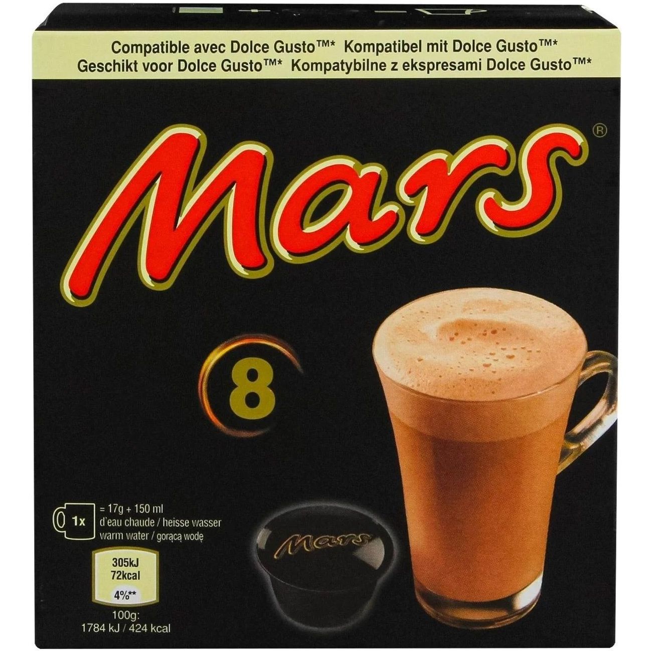 Горячий шоколад в капсулах Mars Dolce Gusto 8 шт. (950228) - фото 1