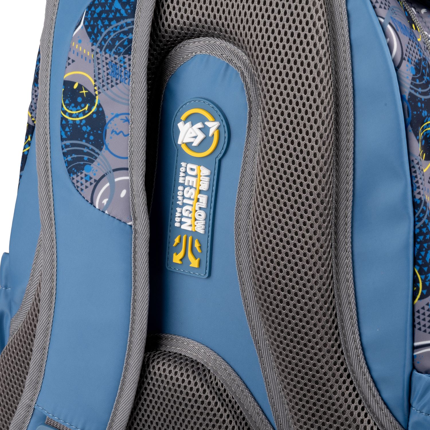 Рюкзак Yes TS-43 Smiley World, серый с голубым (559540) - фото 10