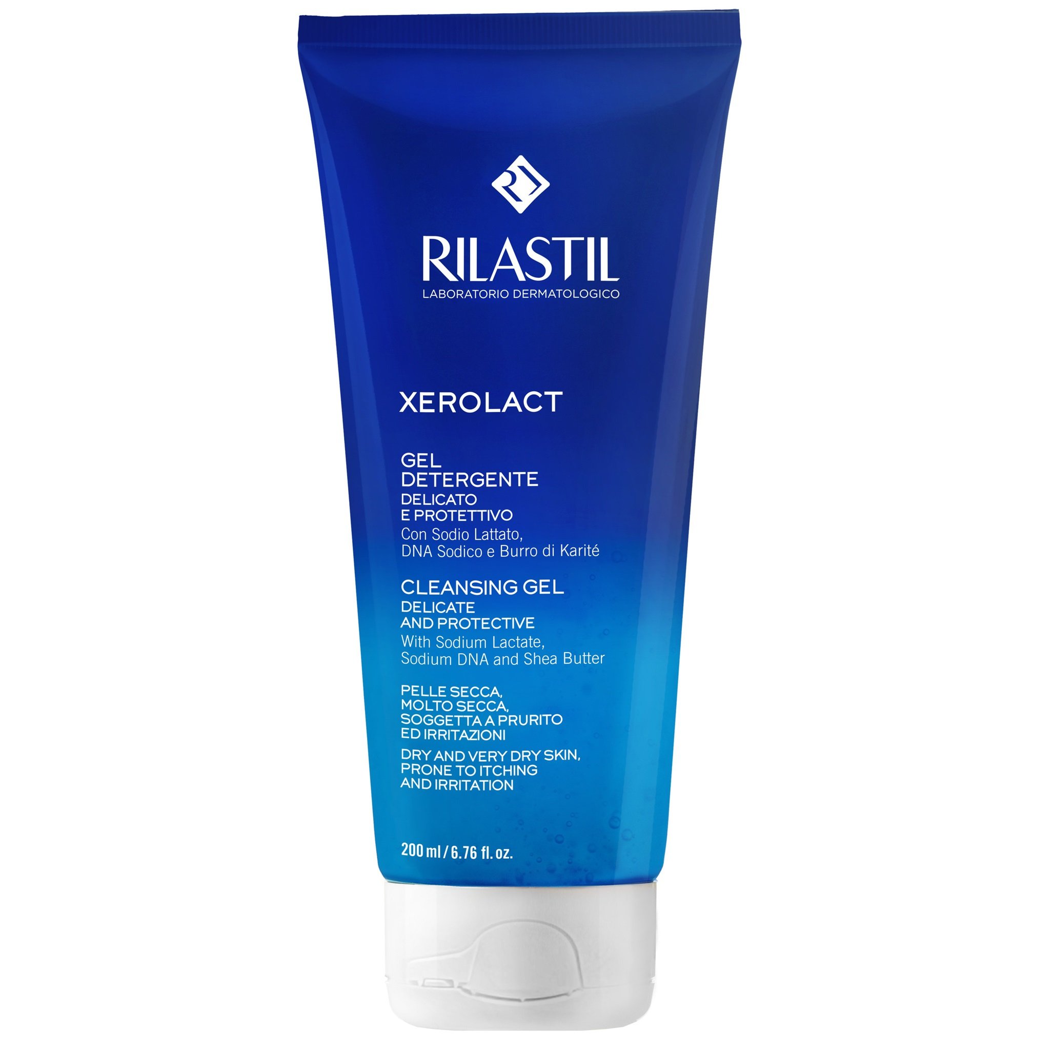Гель для делікатного очищення шкіри Rilastil Xerolact, 200 мл - фото 1
